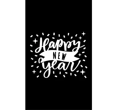 Feestelijk nieuwjaar etalage sticker - TenStickers