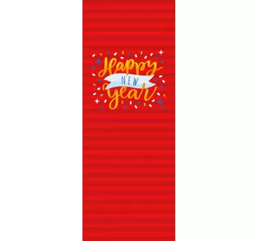 Kerst sticker feestelijke nieuwjaarsgroeten - TenStickers