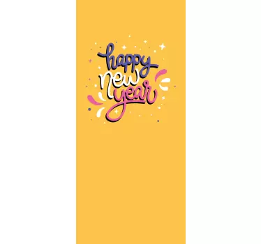 Kerst sticker feestelijke nieuwjaarsgroet - TenStickers