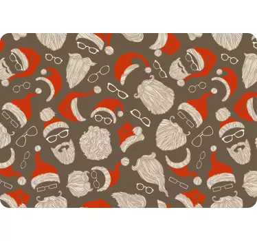Kerst sticker collectie van kerstmannenhoeden - TenStickers