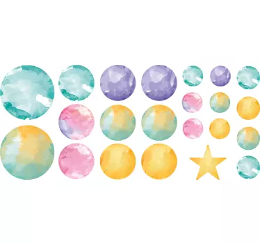 Kerst sticker kleurrijke ballen ornamenten - TenStickers