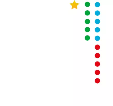 Kerst sticker stijlvolle kerstboom - TenStickers