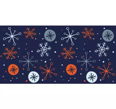Kerst sticker winterpatroon ontwerp - TenStickers