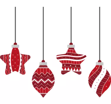Kerst sticker hangende feestdecoraties - TenStickers