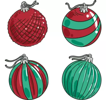 Kerst sticker feestelijke ornament ontwerpen - TenStickers