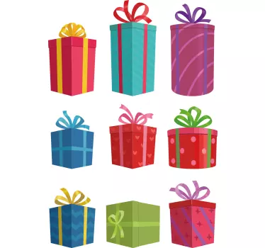 Kerst sticker voor levendige cadeauverpakkingen - TenStickers