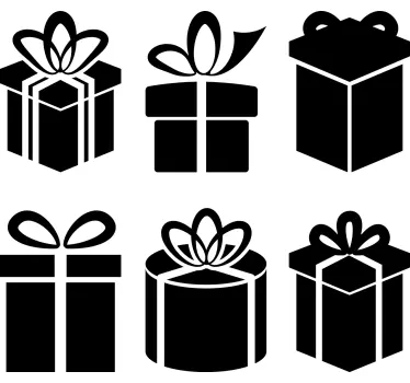 Kerst sticker blackboard cadeaubox collectie - TenStickers
