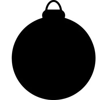 Kerststickers Kerstbal silhouet - TenStickers