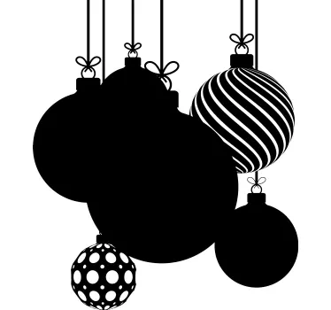 Krijtbord sticker hangende kerstdecoraties - TenStickers