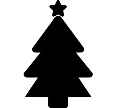 Kerst sticker zwartbord boom ontwerp - TenStickers