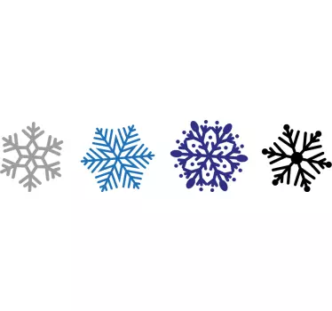 Kerst sticker sneeuwvlok patroon versieringen - TenStickers