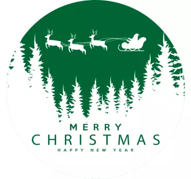 Kerst raamsticker Vrolijk kerstfeest met kerstachtergronden - TenStickers