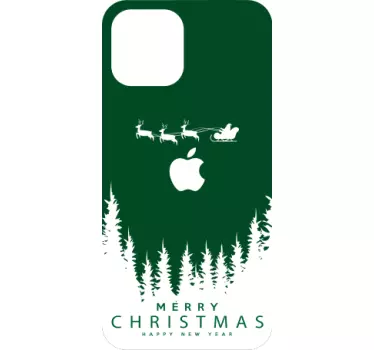 Iphone sticker kerstman slede scene - TenStickers