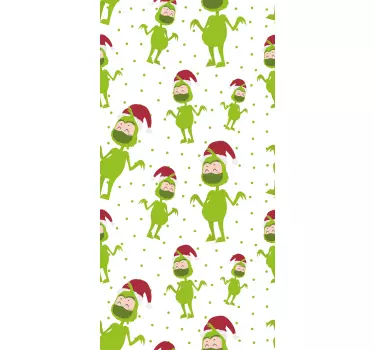 Kerst sticker feestelijk groen figuur - TenStickers