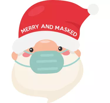 Vrolijke kerstman kerst sticker - TenStickers