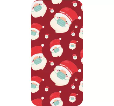 Kerst sticker blije kerstman gezichten - TenStickers