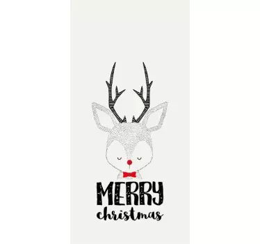 Kerst sticker rendier vreugde - TenStickers