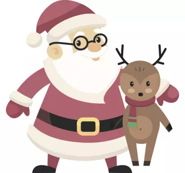 Kerst sticker kerstman figuur - TenStickers