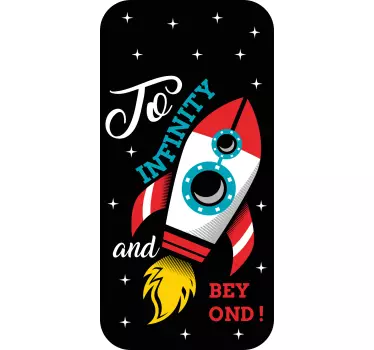 Iphone sticker raket naar de oneindigheid - TenStickers