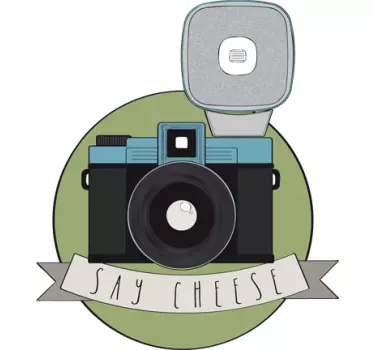 Muursticker camera Say Cheese - TenStickers