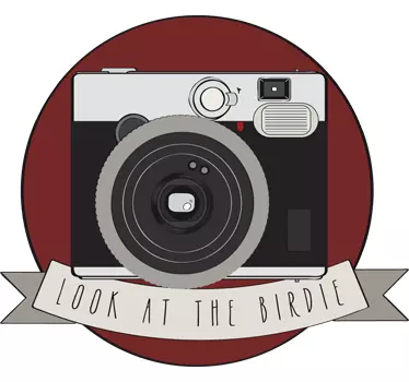 Muursticker camera Look at the Birdie - TenStickers