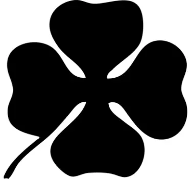 Sticker voor op auto klavertje vier - TenStickers