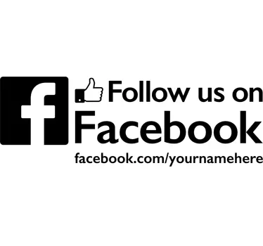 Sticker Facebook follow us - TenStickers