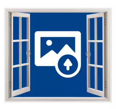 Gepersonaliseerde raam uitzicht sticker - TenStickers