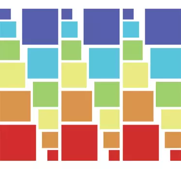 Regenboog Kubus Stickers - TenStickers