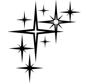Bedrijfsstickers acht sterren - TenStickers