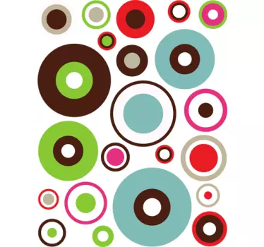Set van 22 Gekleurde cirkels sticker - TenStickers