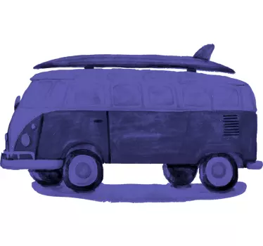 Auto sticker surfer camper van - TenStickers