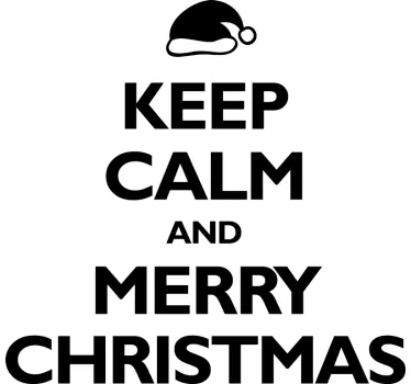 Keep Calm Happy Christmas kerstmis Sticker - TenStickers