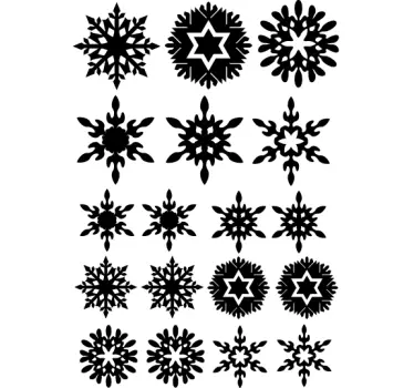 Sneeuwvlokjes winter kerst sticker - TenStickers