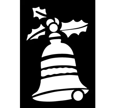 Kerst bel raam sticker - TenStickers