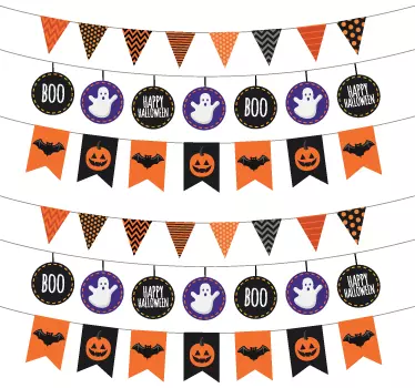 Halloween spoken vlaggen sticker - TenStickers