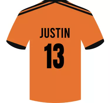Nederlands voetbalshirt decoratie stickers auto - TenStickers
