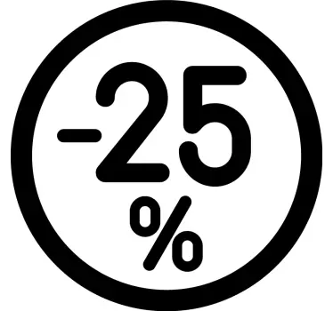 Cirkel van dalende korting sticker - TenStickers