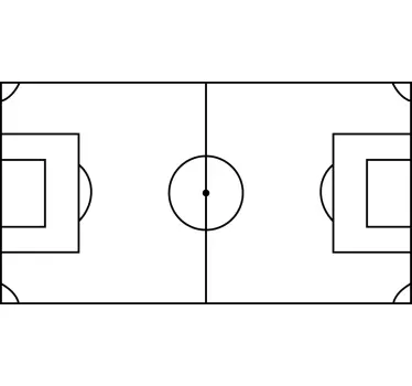 Muursticker voetbal veld - TenStickers