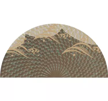 Elegant waaiermotief sticker bed hoofdeinde - TenStickers