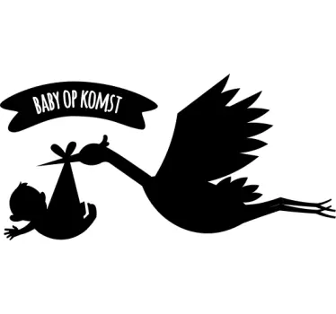 Raamsticker kinderkamer geboorte baby meisje - TenStickers
