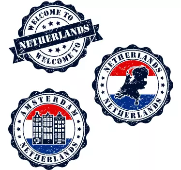 Oud Hollandse camper stickers - TenStickers