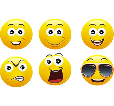 Emoticons smileys sticker - TenStickers