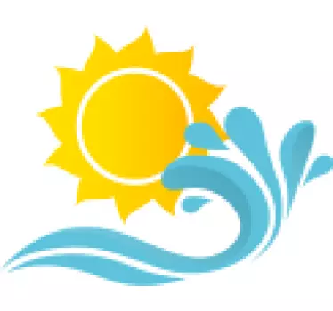 Camper sticker zee en zon - TenStickers