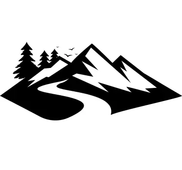 Camper sticker berg vallei - TenStickers