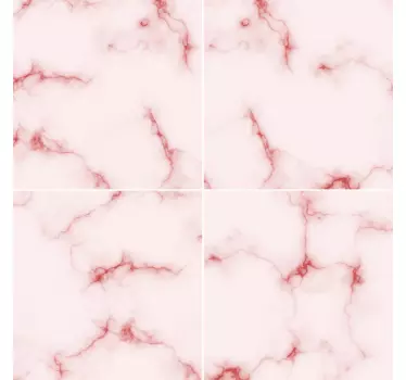 Tegelstickers keuken marmer roze - TenStickers