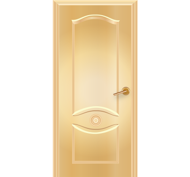 Gouden Deur Muursticker - TenStickers