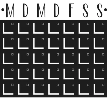 Weekdagen kalender krijtbord sticker - TenStickers