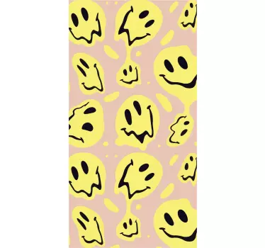 Glimlachend spookpatroon iPhone sticker - TenStickers