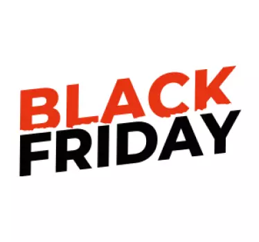 Black friday sticker etalage rood zwart - TenStickers